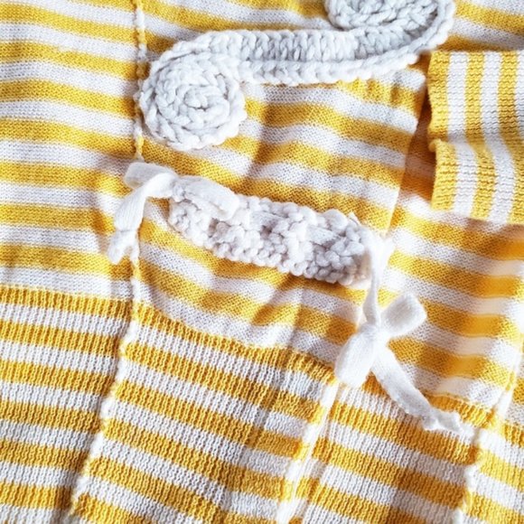 ANTHROPOLOGIE Sparrow Loose Lines Yellow Sweater M - Picture 7 of 8